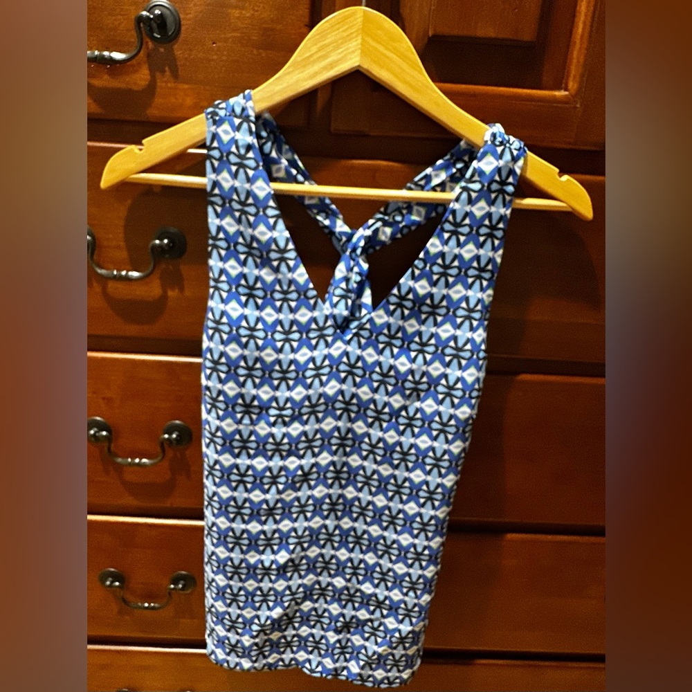 Banana Republic Blue Patterned Women's Top